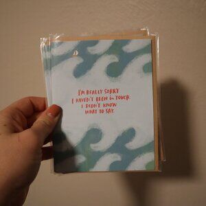 Set of 8 I'm Really Sorry I Haven't Been In Touch Card